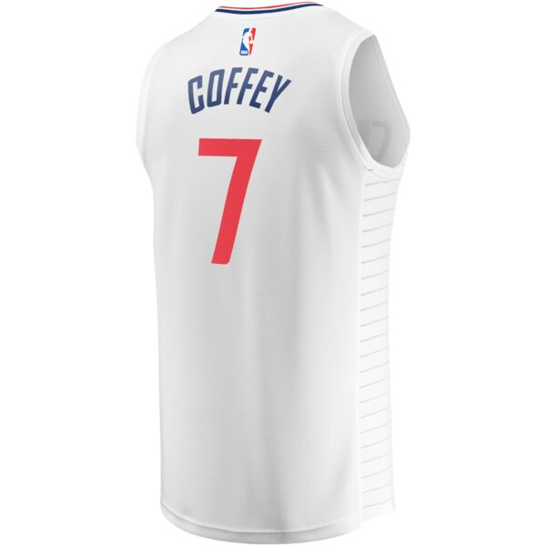 Amir Coffey LA Clippers Fanatics Youth Fast Break Player Jersey - Association Edition - White - Image 4