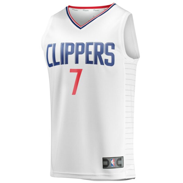 Amir Coffey LA Clippers Fanatics Youth Fast Break Player Jersey - Association Edition - White - Image 3