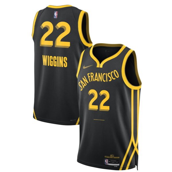Andrew Wiggins Golden State Warriors Nike Unisex 2023/24 Swingman Jersey - Black - City Edition - Image 2