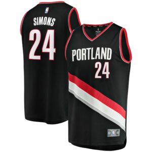 Anfernee Simons Portland Trail Blazers Fanatics Fast Break Replica Jersey - Icon Edition - Black