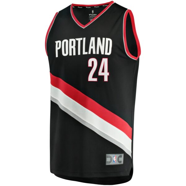 Anfernee Simons Portland Trail Blazers Fanatics Fast Break Replica Jersey - Icon Edition - Black - Image 3