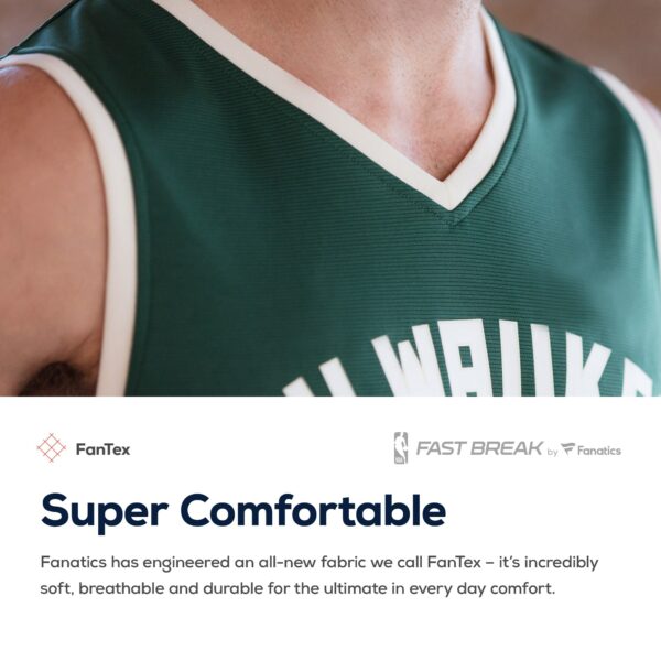 Antetokounmpo Milwaukee Bucks Fanatics Fast Break Replica Player Jersey Green - Icon Edition - Image 7