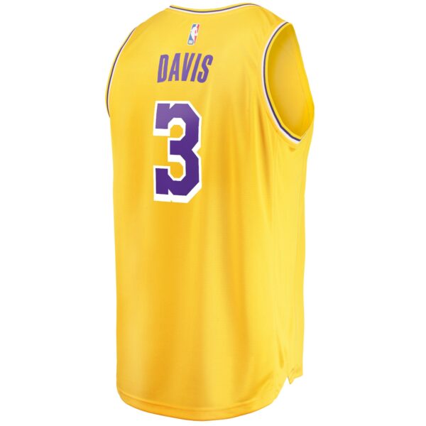 Anthony Davis Los Angeles Lakers Fanatics 2019/20 Fast Break Replica Jersey Gold - Icon Edition - Image 4