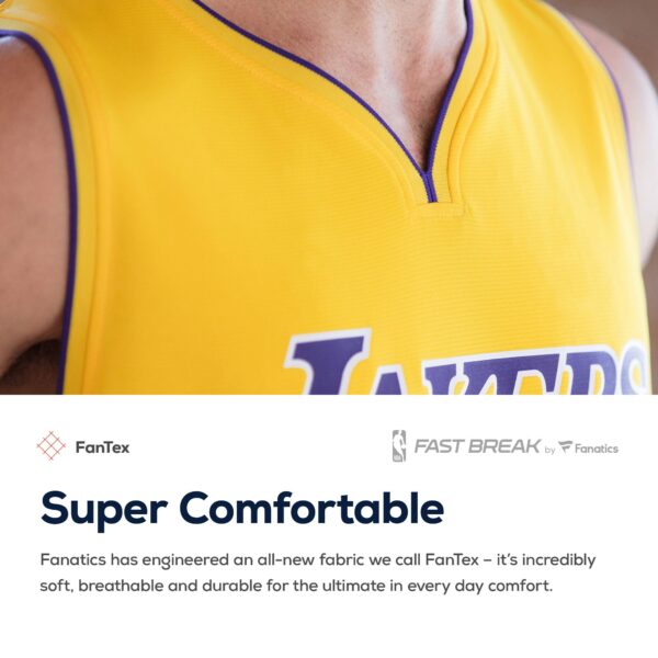 Anthony Davis Los Angeles Lakers Fanatics 2019/20 Fast Break Replica Jersey Gold - Icon Edition - Image 7