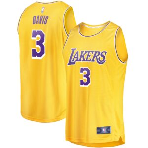 Anthony Davis Los Angeles Lakers Fanatics 2019/20 Fast Break Replica Jersey Gold - Icon Edition