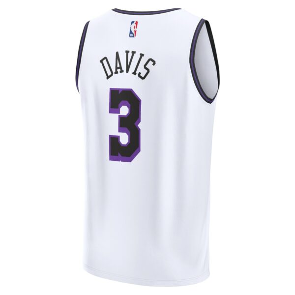 Anthony Davis Los Angeles Lakers Fanatics Fastbreak Jersey - City Edition - White - Image 3