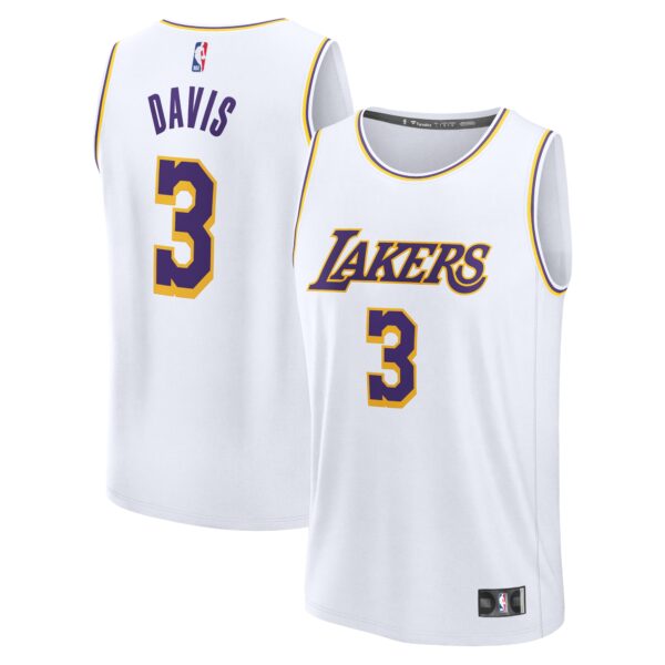 Anthony Davis Los Angeles Lakers Fanatics Youth Fast Break Replica Player Jersey - Association Edition - White