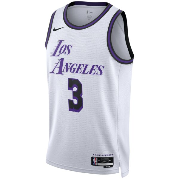 Anthony Davis Los Angeles Lakers Nike Unisex 2022/23 Swingman Jersey - City Edition - White - Image 3