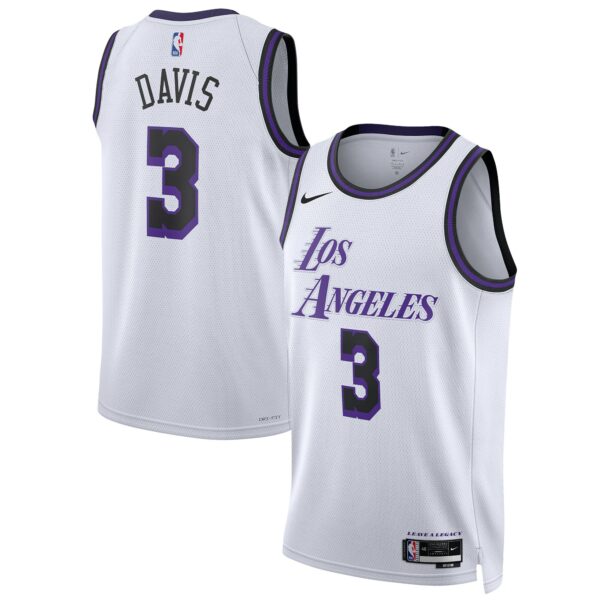 Anthony Davis Los Angeles Lakers Nike Unisex 2022/23 Swingman Jersey - City Edition - White - Image 2