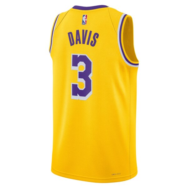 Anthony Davis Los Angeles Lakers Nike Unisex Swingman Jersey - Icon Edition - Gold - Image 4