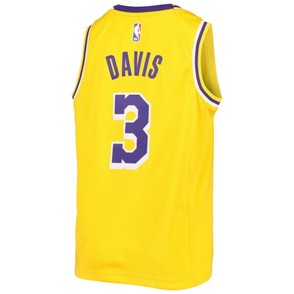 Anthony Davis Los Angeles Lakers Nike Youth Swingman Jersey - Icon Edition - Gold - Image 4