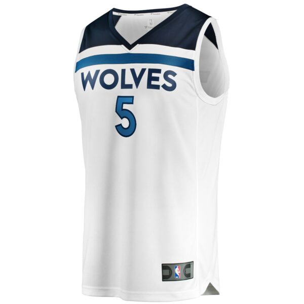 Anthony Edwards Minnesota Timberwolves Fanatics Fast Break Replica Player Jersey - Association Edition - White - Image 3