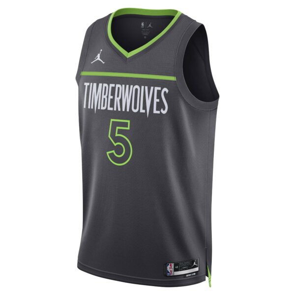 Anthony Edwards Minnesota Timberwolves Jordan Brand Unisex Swingman Jersey - Statement Edition - Charcoal - Image 3
