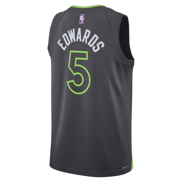Anthony Edwards Minnesota Timberwolves Jordan Brand Unisex Swingman Jersey - Statement Edition - Charcoal - Image 4
