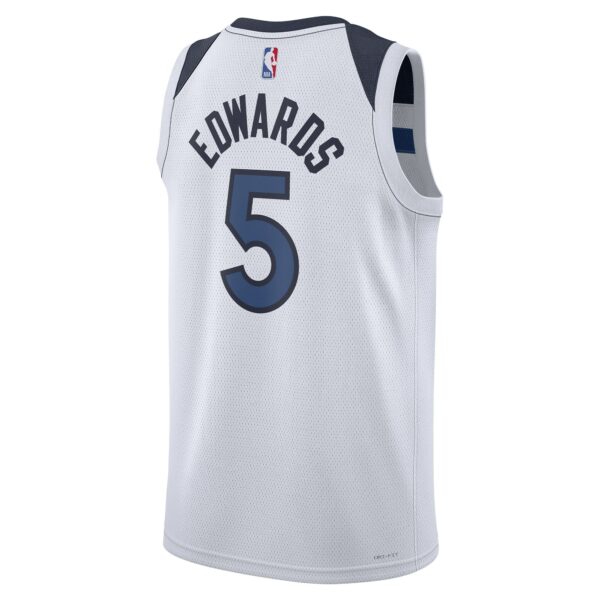 Anthony Edwards Minnesota Timberwolves Nike Unisex Swingman Jersey - Association Edition - White - Image 4