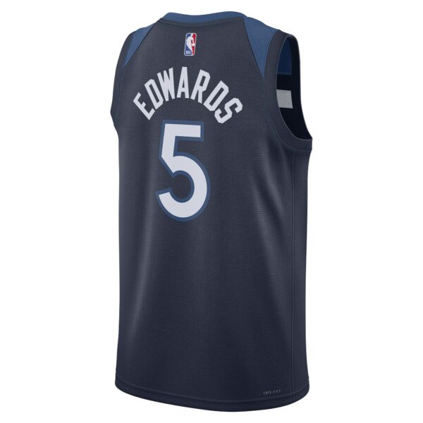 Anthony Edwards Minnesota Timberwolves Nike Unisex Swingman Jersey - Icon Edition - Navy - Image 4