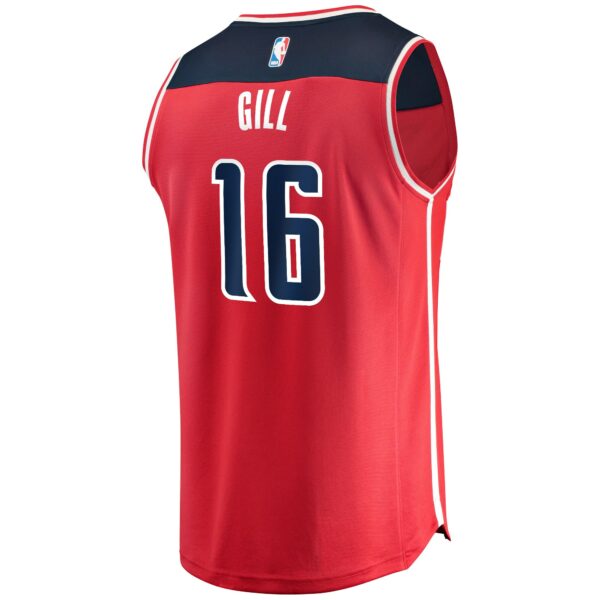 Anthony Gill Washington Wizards Fanatics Fast Break Replica Jersey - Icon Edition - Red - Image 4