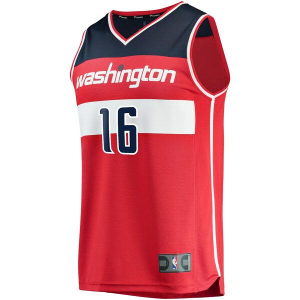 Anthony Gill Washington Wizards Fanatics Fast Break Replica Jersey - Icon Edition - Red - Image 3