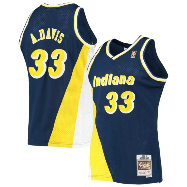 Antonio Davis Indiana Pacers Mitchell & Ness 1996/97 Hardwood Classics Swingman Jersey - Navy - Image 2