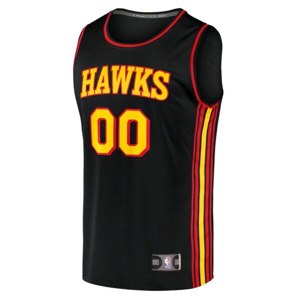 Atlanta Hawks Fanatics Fast Break Replica Custom Jersey Black - Statement Edition - Image 3