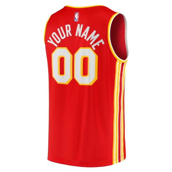 Atlanta Hawks Fanatics Youth Fast Break Custom Jersey - Red - Icon Edition - Image 4