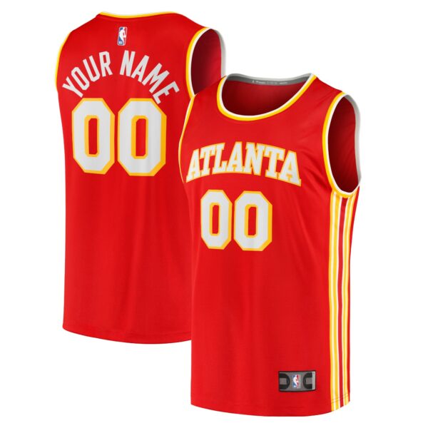 Atlanta Hawks Fanatics Youth Fast Break Custom Jersey - Red - Icon Edition - Image 2