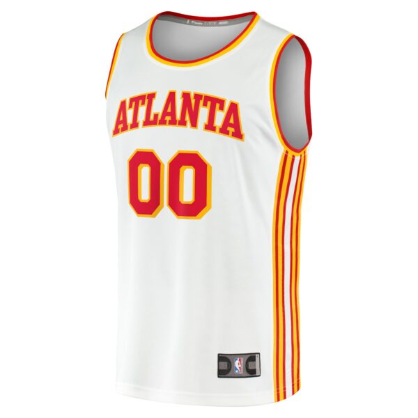 Atlanta Hawks Fanatics Youth Fast Break Replica Custom Jersey - Association Edition - White - Image 3