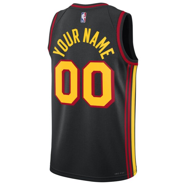 Atlanta Hawks Jordan Brand Unisex 2022/23 Swingman Custom Jersey - Statement Edition - Black - Image 4