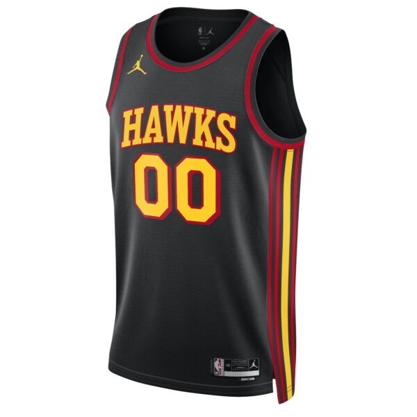 Atlanta Hawks Jordan Brand Unisex 2022/23 Swingman Custom Jersey - Statement Edition - Black - Image 3