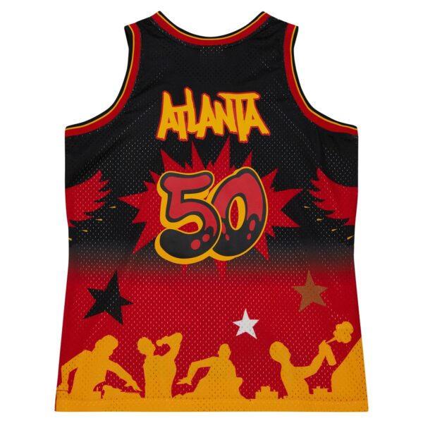 Atlanta Hawks Mitchell & Ness x Tats Cru Hardwood Classics Fashion Jersey - Black - Image 4