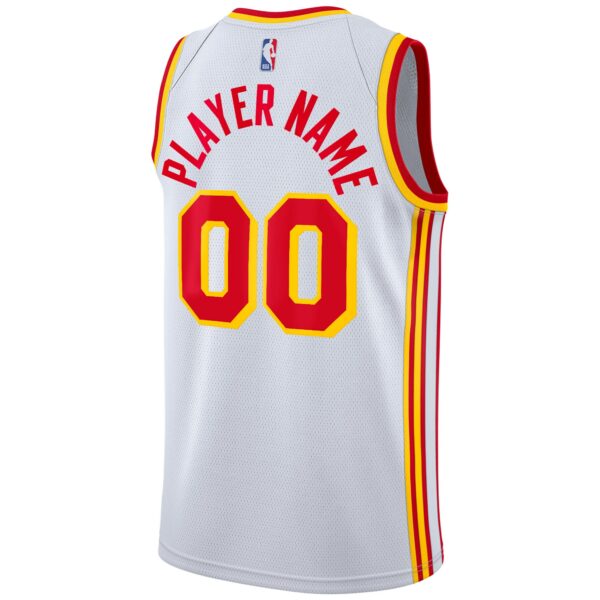Atlanta Hawks Nike 2020/21 Swingman Custom Jersey - Association Edition - White - Image 4