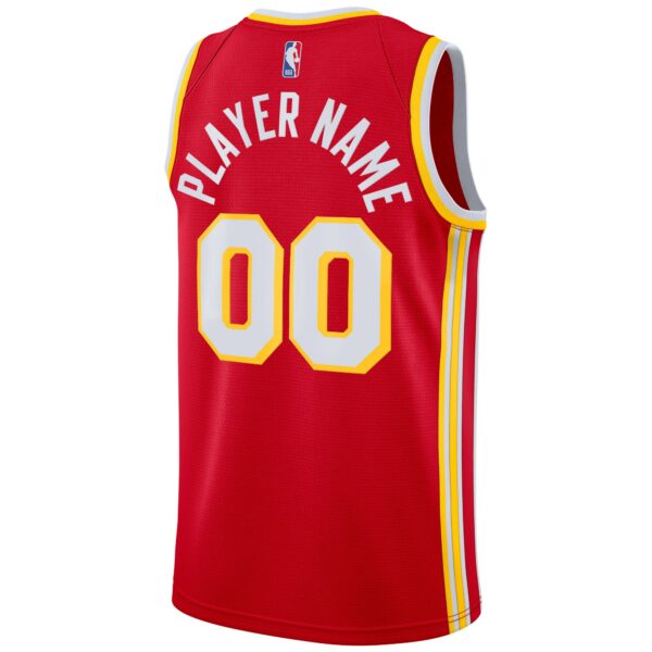 Atlanta Hawks Nike 2020/21 Swingman Custom Jersey - Icon Edition - Red - Image 4