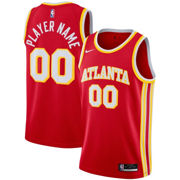 Atlanta Hawks Nike 2020/21 Swingman Custom Jersey - Icon Edition - Red - Image 2