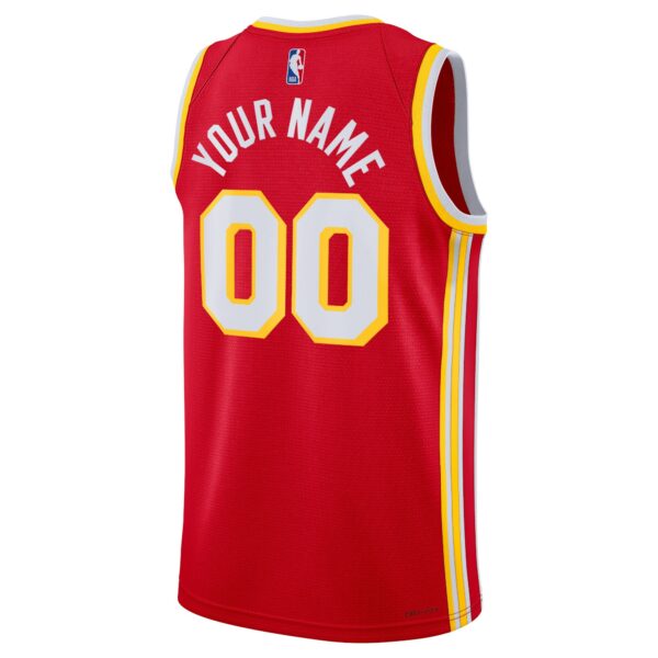 Atlanta Hawks Nike Unisex Swingman Custom Jersey Red - Icon Edition - Image 4
