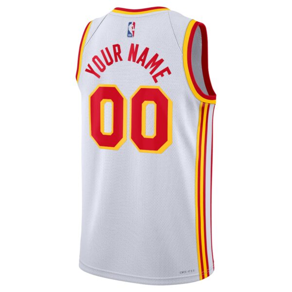 Atlanta Hawks Nike Unisex Swingman Custom Jersey White - Association Edition - Image 4