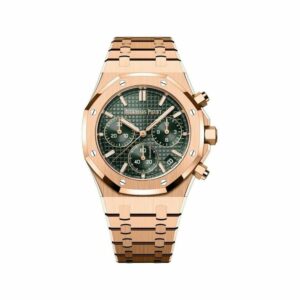Audemars Piguet Royal Oak 26240OR.OO.1320OR.04 Selfwinding Chronograph 50th Anniversary Rose Gold Khaki Green Dial Watch