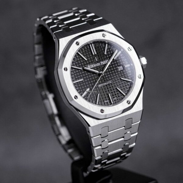 Audemars Piguet Royal Oak 41Mm Black Dial Stainless Steel Bracelet MenS Watch - Image 3