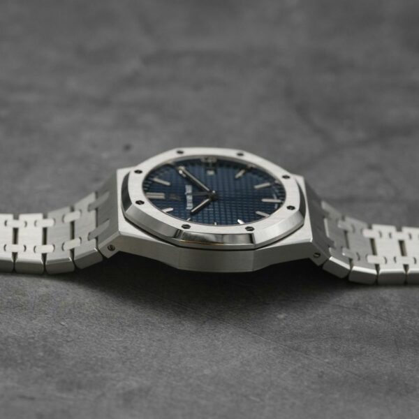 Audemars Piguet Royal Oak 41Mm blue Dial Stainless Steel Bracelet MenS Watch - Image 4