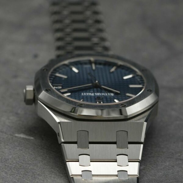 Audemars Piguet Royal Oak 41Mm blue Dial Stainless Steel Bracelet MenS Watch - Image 6