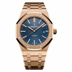 Audemars Piguet Royal Oak 41mm Full Rose Gold Blue Dial Watch