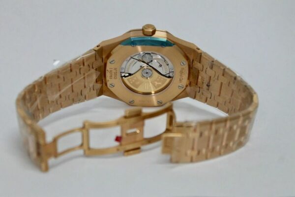 Audemars Piguet Royal Oak 41mm Full Rose Gold Blue Dial Watch - Image 7