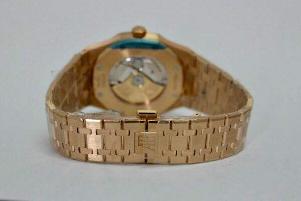 Audemars Piguet Royal Oak 41mm Full Rose Gold Blue Dial Watch - Image 6