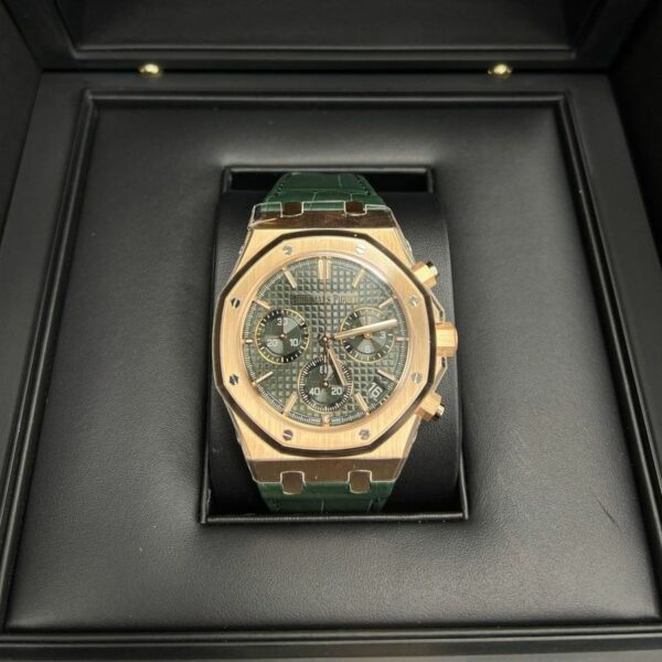 Audemars Piguet Royal Oak Chrono 50Th Anniversary Green Dial Watch - Image 5