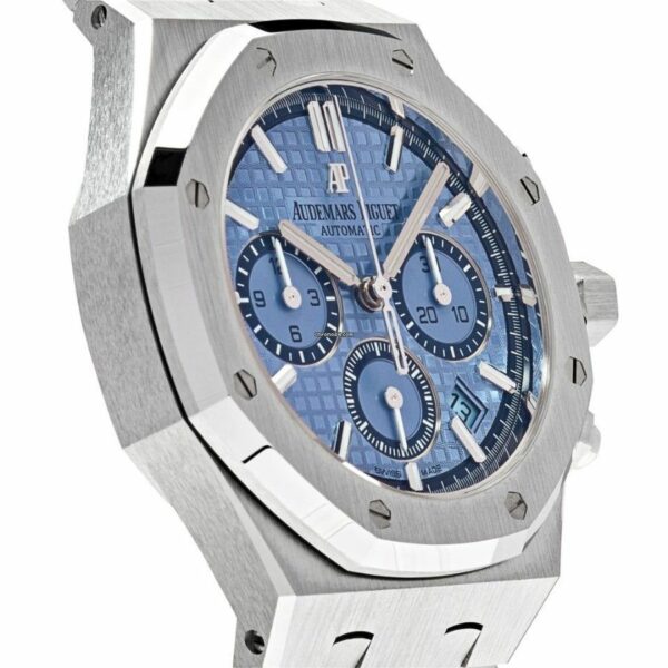 Audemars Piguet Royal Oak Chronograph 38Mm White Gold Light Blue Dial 26317Bc Watch - Image 3