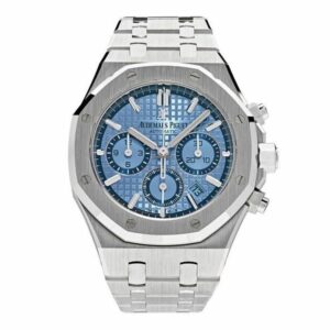 Audemars Piguet Royal Oak Chronograph 38Mm White Gold Light Blue Dial 26317Bc Watch
