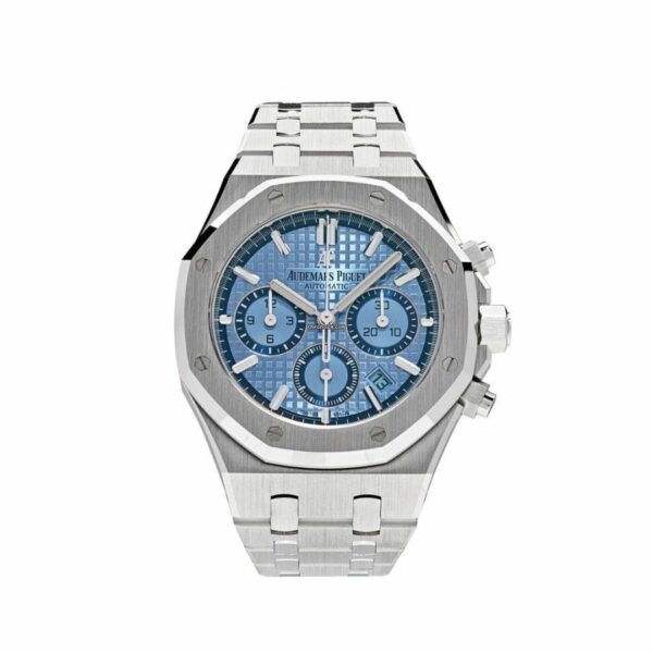 Audemars Piguet Royal Oak Chronograph 38Mm White Gold Light Blue Dial 26317Bc Watch - Image 4
