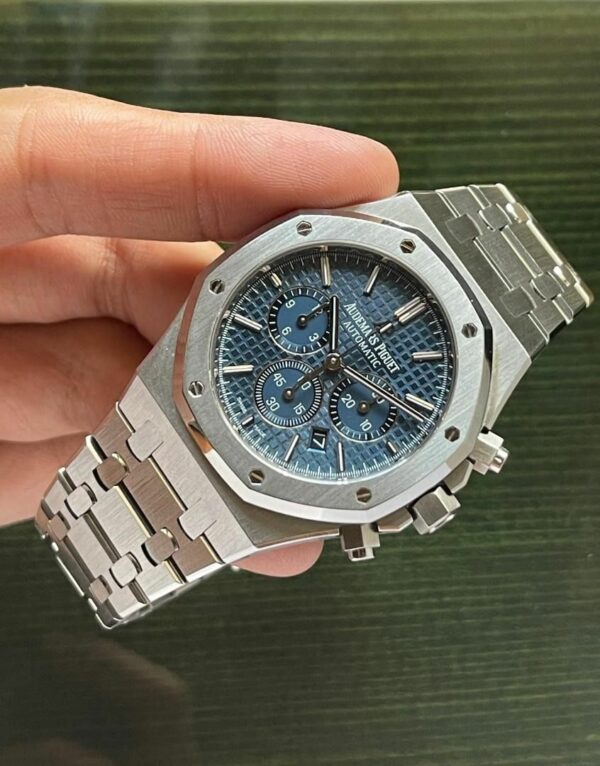 Audemars Piguet Royal Oak Chronograph 41Mm Blue Grande Tapisserie Dial 26320St  Watch - Image 8