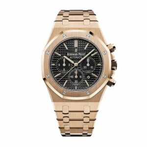 Audemars Piguet Royal Oak Chronograph 41Mm Rose Gold Bracelet Black Dial Watch
