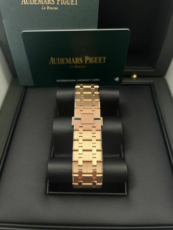 Audemars Piguet Royal Oak Chronograph 41Mm Rose Gold Bracelet Black Dial Watch - Image 4