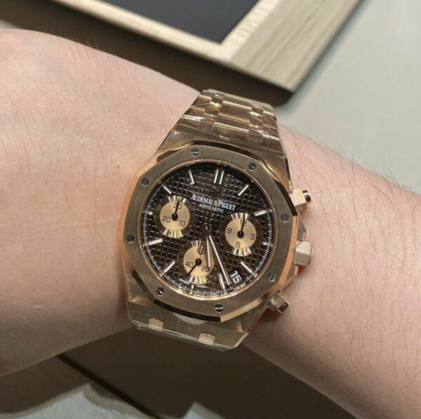 Audemars Piguet Royal Oak Chronograph Rose Gold Brown Dial 26331Oroo1220Or02 Watch - Image 4